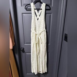 Light Green Patterned Crossback Dress